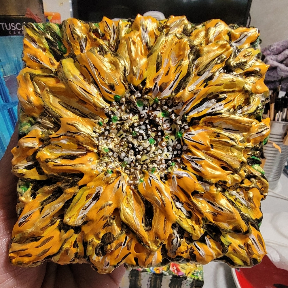 Handcrafted Sunflower Art Piece
